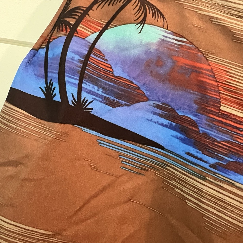 Hurley Phantom Board Shorts Mens 30 Swim Sunset Pattern New Brown Beach Trunks - Picture 5 of 12